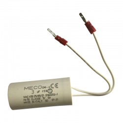 Condensateur 3 µF avec connecteur 2 cosses 2.8mm