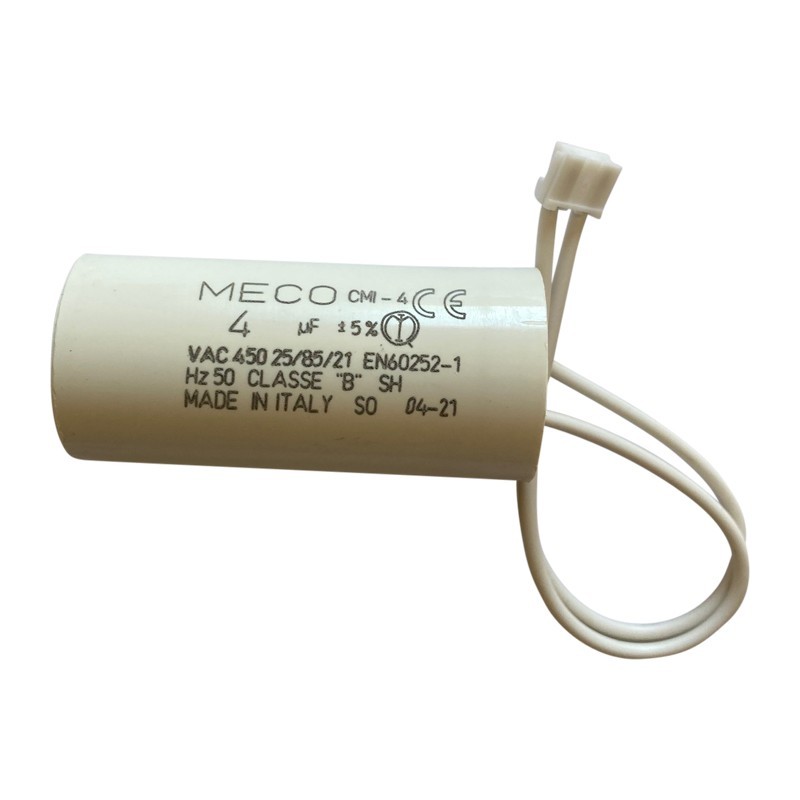 Condensateur MECO 4 uF avec connecteur pour volet roulant Bubendorff Condensateur MECO 4 uF avec connecteur pour volet roulant Bubendorff