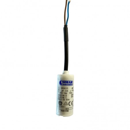 Condensateur à câble 3.5 µF avec connecteur - COMAR Condensateur à câble 3.5 µF avec connecteur - COMAR