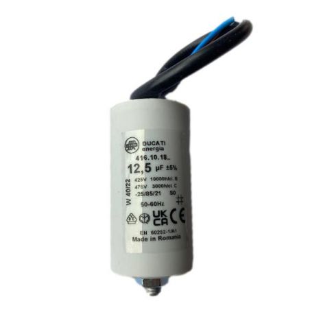 Condensateur De Démarrage Moteur 12 UF / 450V - Remplacement Universel - Fabriqué En UE