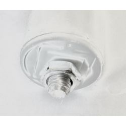 Condensateur à cosse 10 uF - 4 cosses 6.35 mm - tige filetée - MECO