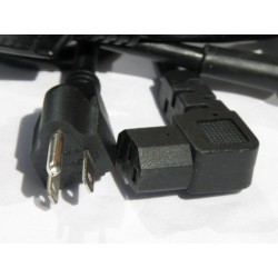 Cordon d'alimentation secteur avec connecteur - IEC13 - schuko - noir - 1.80M