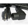 Cordon d'alimentation secteur avec connecteur - IEC13 - schuko - noir - 1.80M