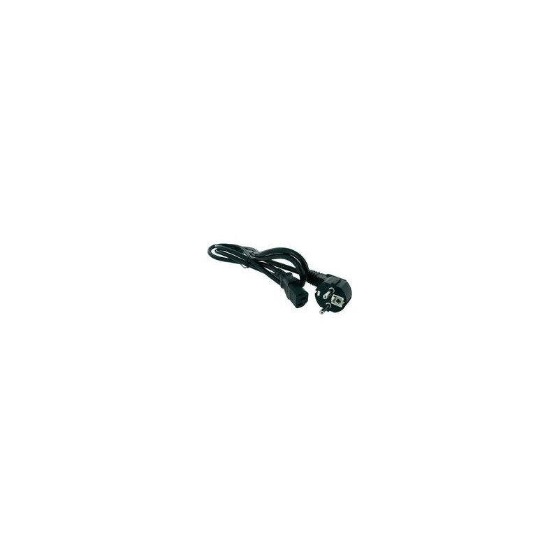 Cordon d'alimentation secteur avec connecteur - IEC13 - schuko - noir - 1.80M