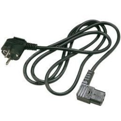 Cordon d'alimentation secteur avec connecteur - IEC13 - schuko - noir - 1.80M