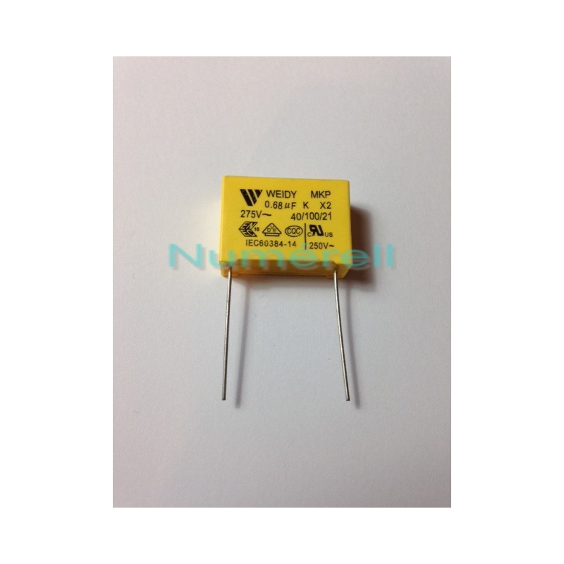 Condensateur X2  0.68µF (MF) 275 VAC