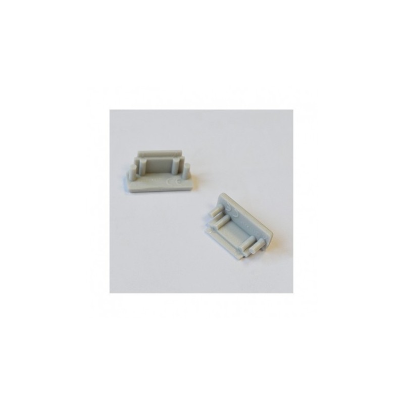Terminaison Gris pour Profile Plat x 2