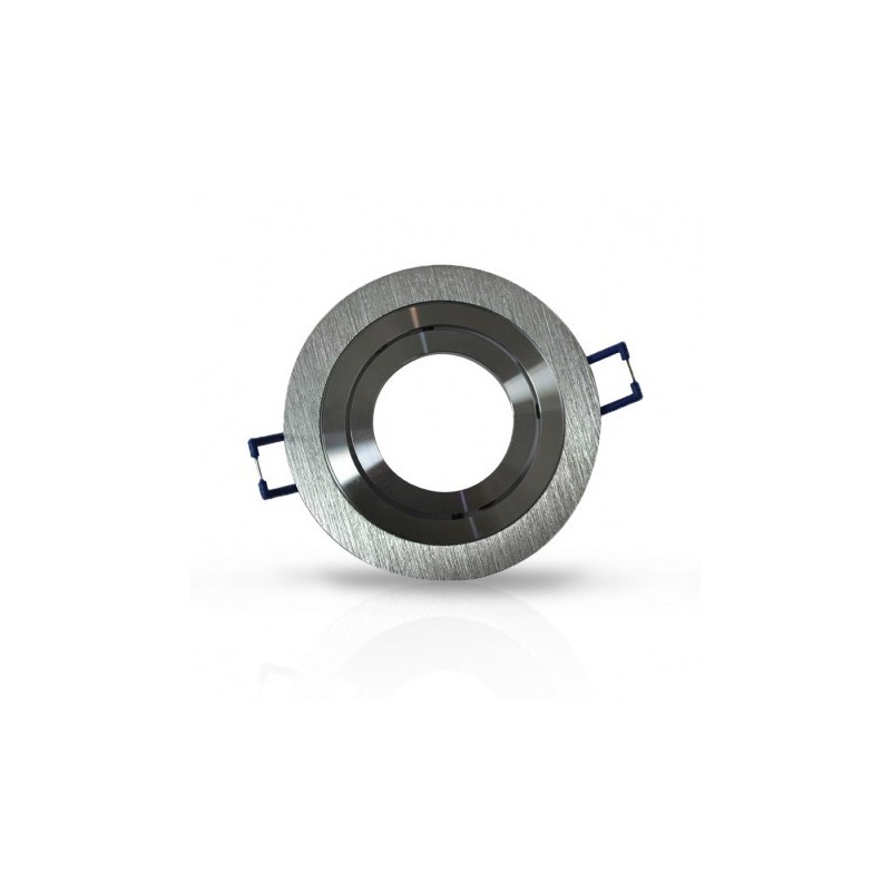 Support Plafond Rond Inclinable Argent Ø92 mm