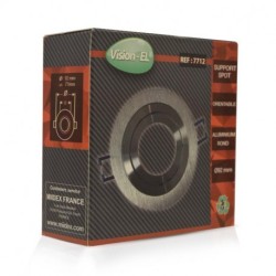 Support Plafond Rond Inclinable Argent Ø92 mm