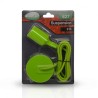 DOUILLE E27 SILICON + CABLE 2 M VERT