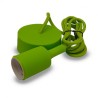 DOUILLE E27 SILICON + CABLE 2 M VERT