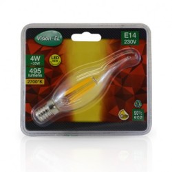 Ampoule LED E14 Filament Coup de vent 4W 2700°K