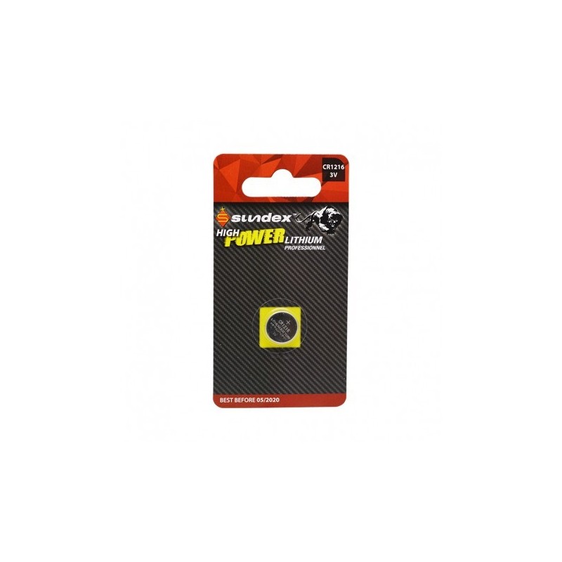 PILES LITHIUM   CR 1216   3V  SUNDEX  X 1   40-240