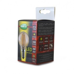 Ampoule LED E14 Filament Golden Bulb P45  4W 2700°K Boite